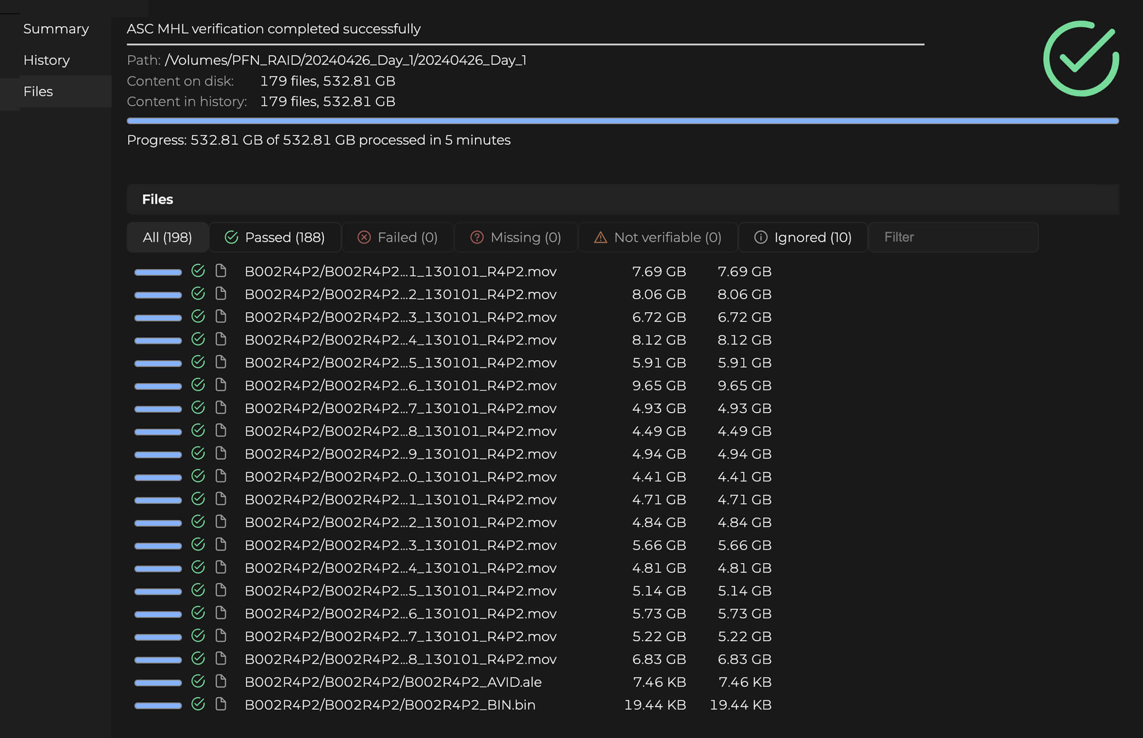 Checksum Validation With Automated Completeness Scan